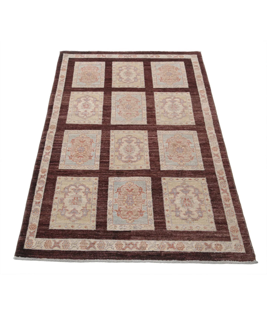 Brown Afghan Bakhtiari Rug 3' 0" x 5' 0" Hand-Knotted | No. AT50998