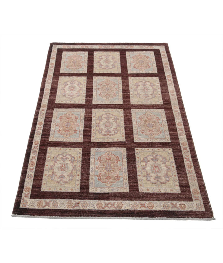 Brown Afghan Bakhtiari Rug 3' 0" x 5' 0" Hand-Knotted | No. AT50998