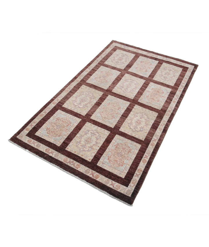 Brown Afghan Bakhtiari Rug 3' 0" x 5' 0" Hand-Knotted | No. AT50998
