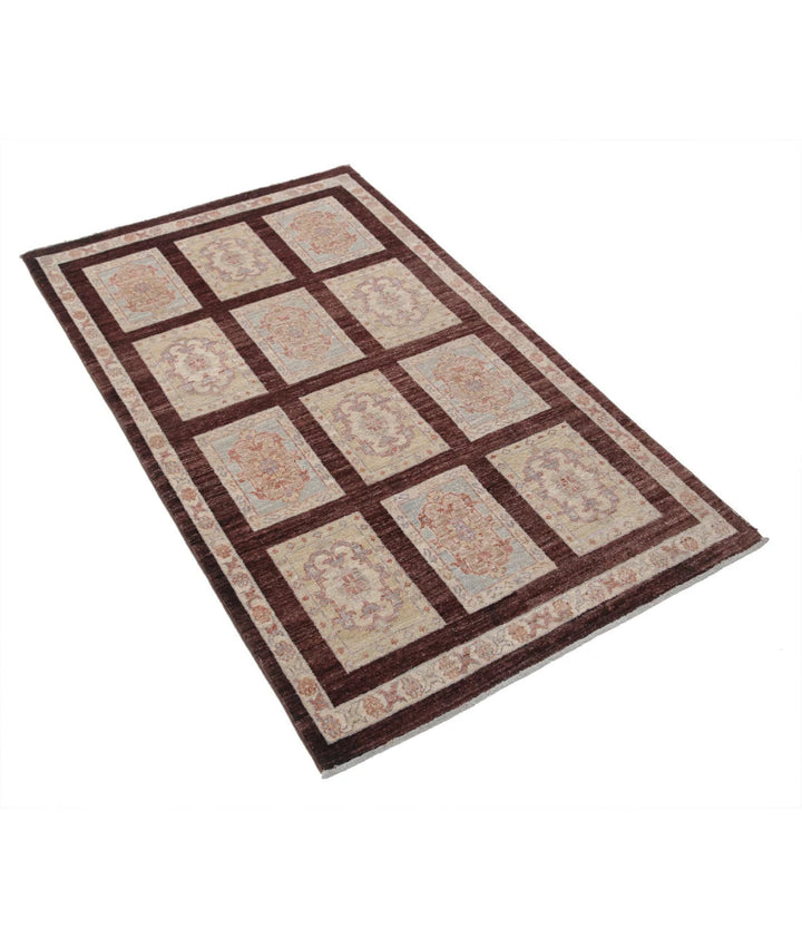 Brown Afghan Bakhtiari Rug 3' 0" x 5' 0" Hand-Knotted | No. AT50998