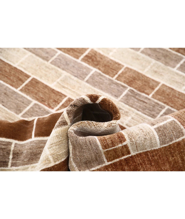 Afghan Modcar Rug 4' 9" x 6' 0" Hand-Knotted | No. AT51003