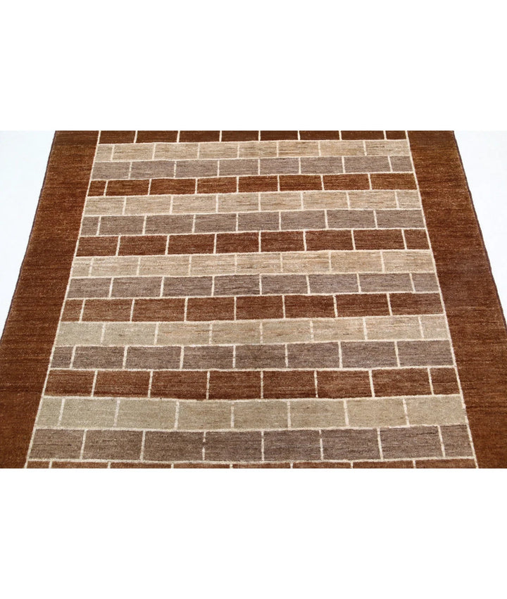 Afghan Modcar Rug 4' 9" x 6' 0" Hand-Knotted | No. AT51003