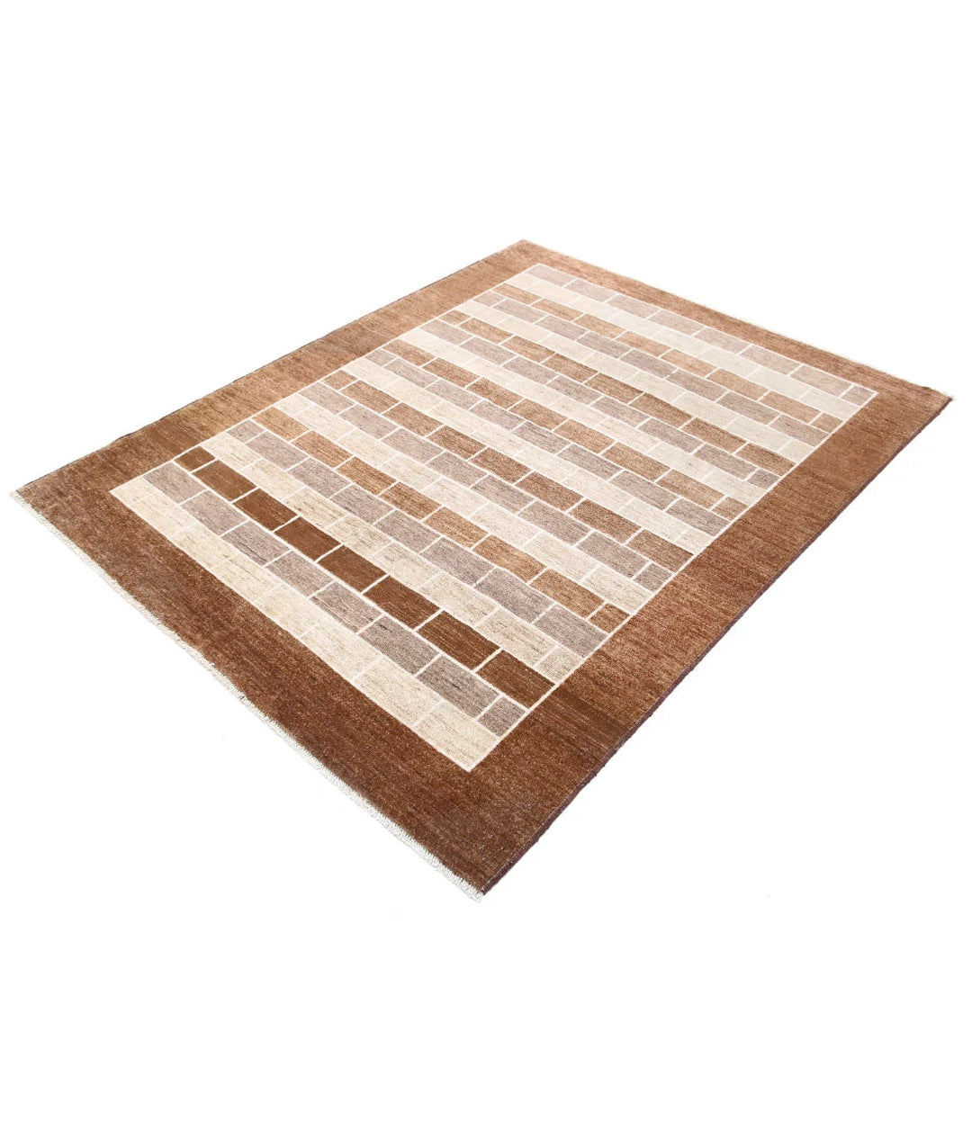 Afghan Modcar Rug 4' 9" x 6' 0" Hand-Knotted | No. AT51003