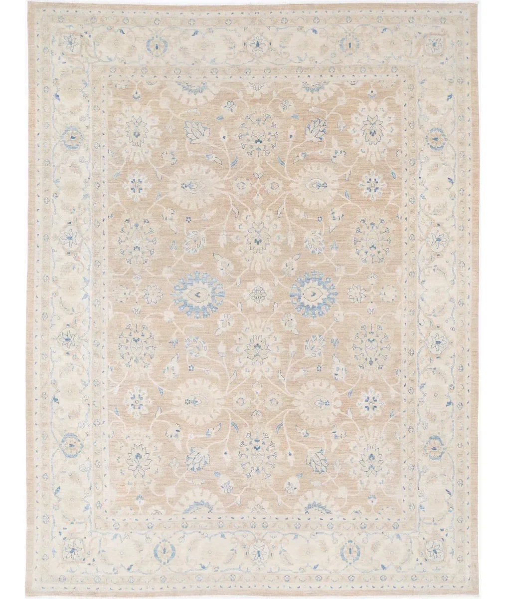 Brown Afghan Serenity Rug 8' 9" x 11' 8" Hand-Knotted | No. AT51056