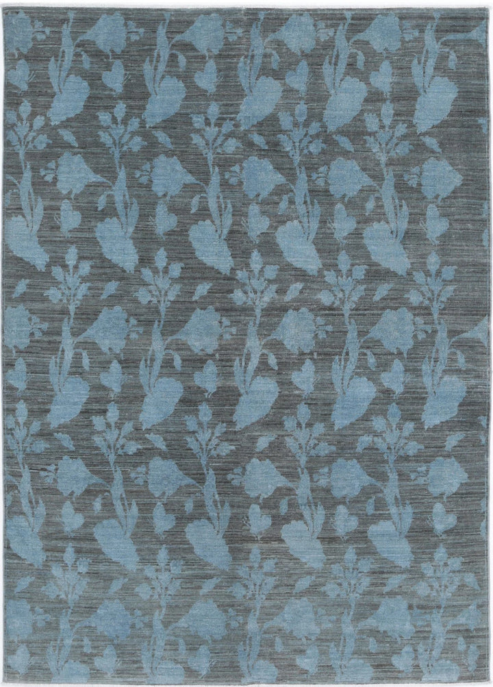 Afghan Overdye Rug 5' 4" x 7' 8" Hand-Knotted | No. AT51060