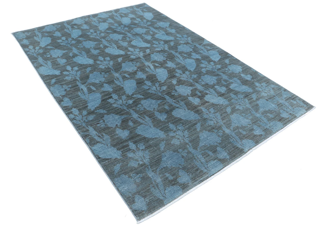 Afghan Overdye Rug 5' 4" x 7' 8" Hand-Knotted | No. AT51060