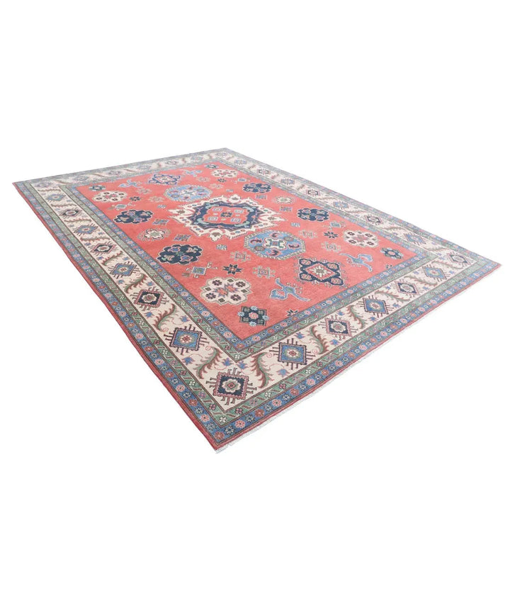Afghan Kazak Rug 9' 2" x 12' 5" Hand-Knotted | No. AT51061