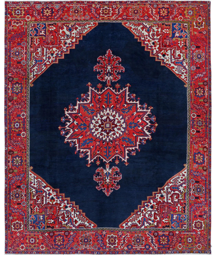 Persian Heriz Rug 8' 10" x 10' 11" Hand-Knotted | No. AT51155
