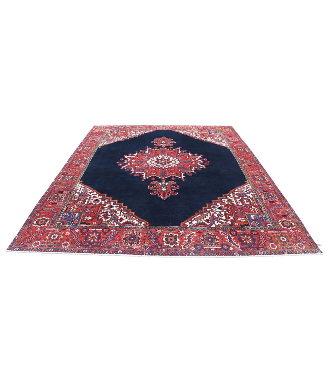 Persian Heriz Rug 8' 10" x 10' 11" Hand-Knotted | No. AT51155