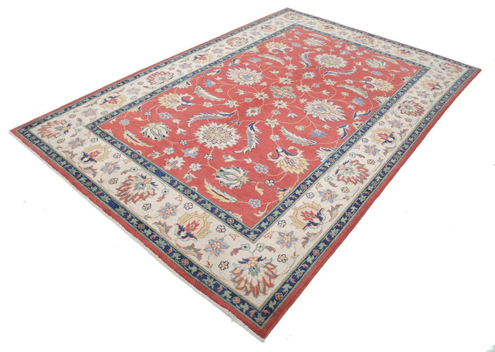 Afghan Ziegler Rug 6' 5" x 9' 8" Hand-Knotted | No. AT51201