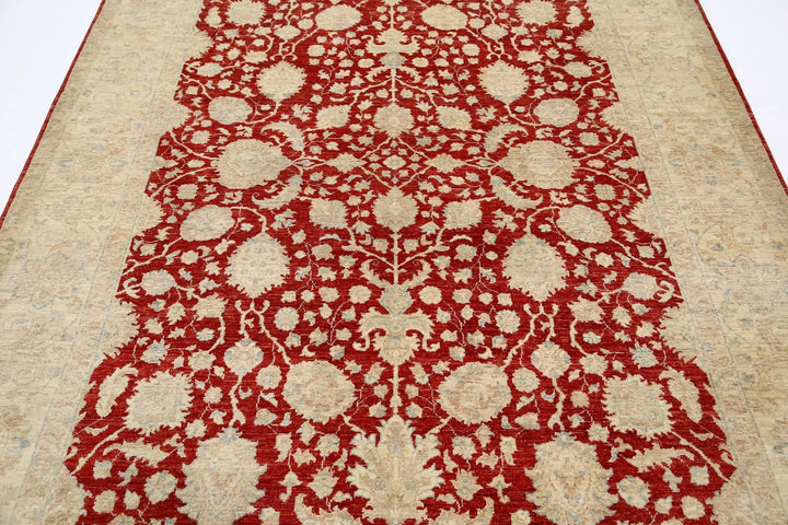 Afghan Ziegler Rug 6' 8" x 9' 7" Hand-Knotted | No. AT51225