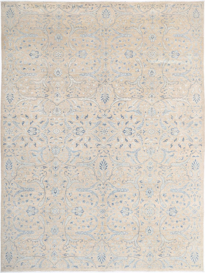 Blue Afghan Oriental Rug 8' 11" x 12' 1" Hand-Knotted | No. AT51291