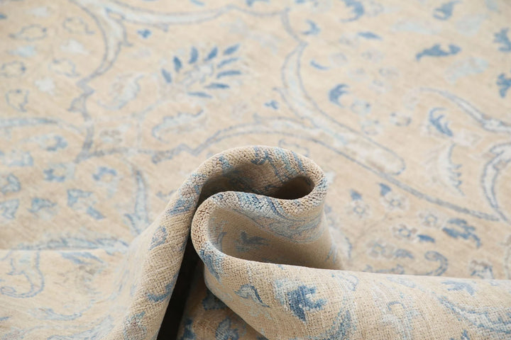 Blue Afghan Oriental Rug 8' 11" x 12' 1" Hand-Knotted | No. AT51291