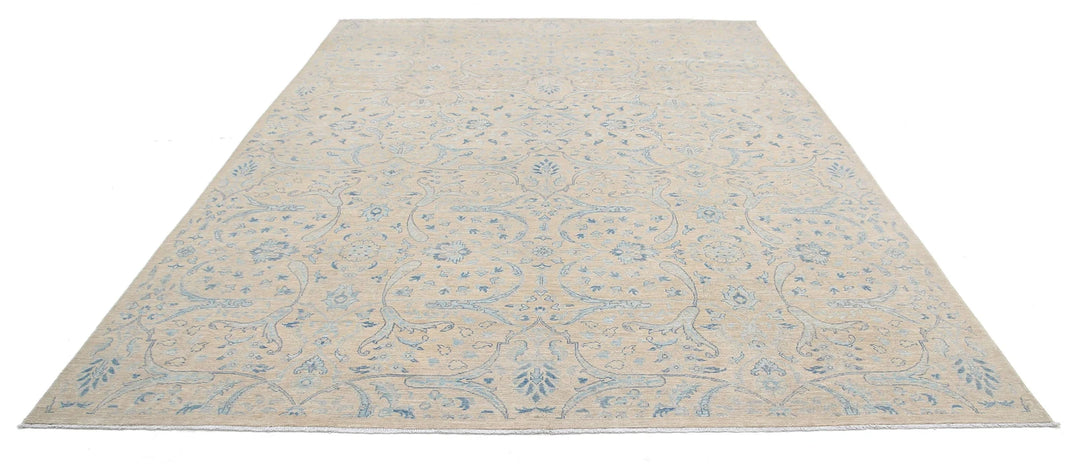 Blue Afghan Oriental Rug 8' 11" x 12' 1" Hand-Knotted | No. AT51291