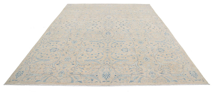 Blue Afghan Oriental Rug 8' 11" x 12' 1" Hand-Knotted | No. AT51291