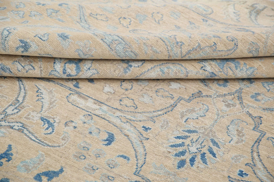 Blue Afghan Oriental Rug 8' 11" x 12' 1" Hand-Knotted | No. AT51291