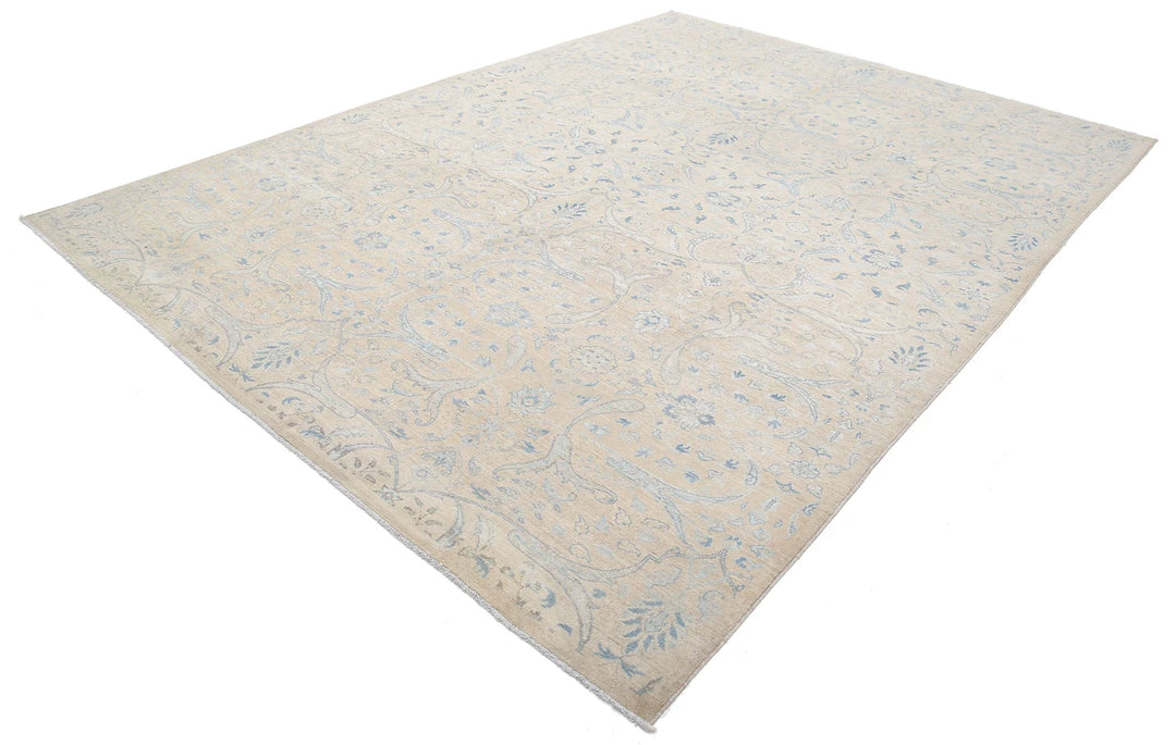 Blue Afghan Oriental Rug 8' 11" x 12' 1" Hand-Knotted | No. AT51291
