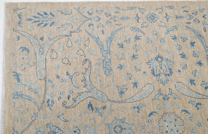 Blue Afghan Oriental Rug 8' 11" x 12' 1" Hand-Knotted | No. AT51291