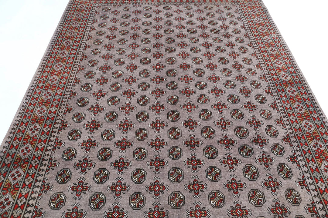 Afghan Revival Rug 6' 7" x 9' 4" Hand-Knotted | No. AT51445
