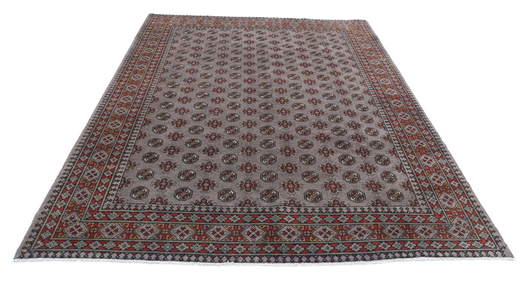 Afghan Revival Rug 6' 7" x 9' 4" Hand-Knotted | No. AT51445