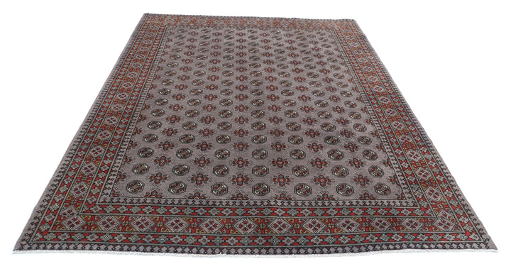 Afghan Revival Rug 6' 7" x 9' 4" Hand-Knotted | No. AT51445