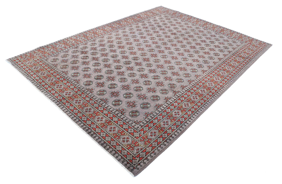 Afghan Revival Rug 6' 7" x 9' 4" Hand-Knotted | No. AT51445