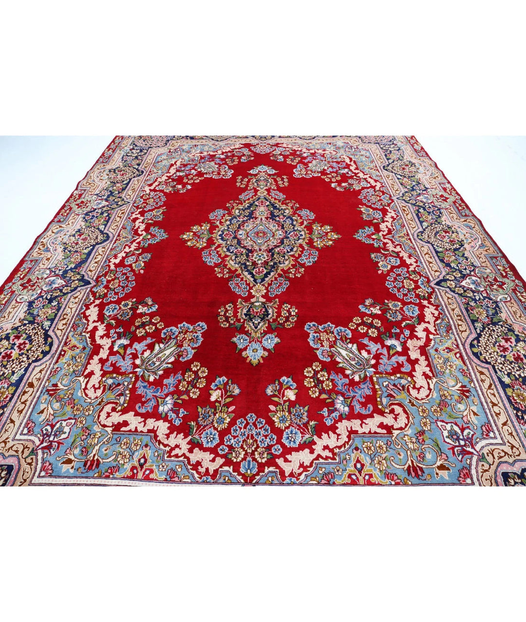 Persian Kerman Rug 9' 6" x 13' 2" Hand-Knotted | No. AT51467