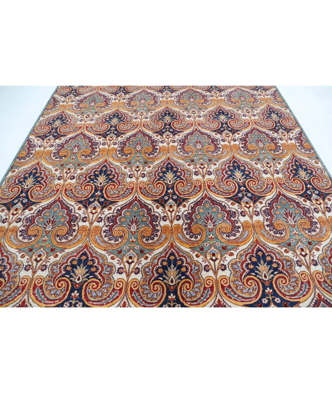 Afghan Oriental Rug 8' 7" x 9' 9" Hand-Knotted | No. AT51657