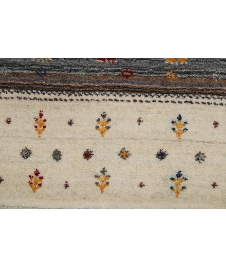 Ivory Indian Oriental Rug 2' 11" x 5' 2" Hand-Knotted | No. AT51661