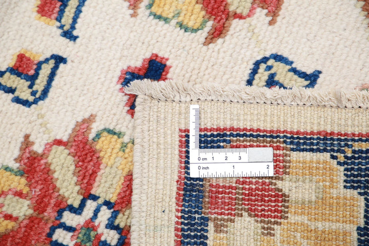 Ivory Afghan Ziegler Rug 2' 7" x 3' 9" Hand-Knotted | No. AT51663