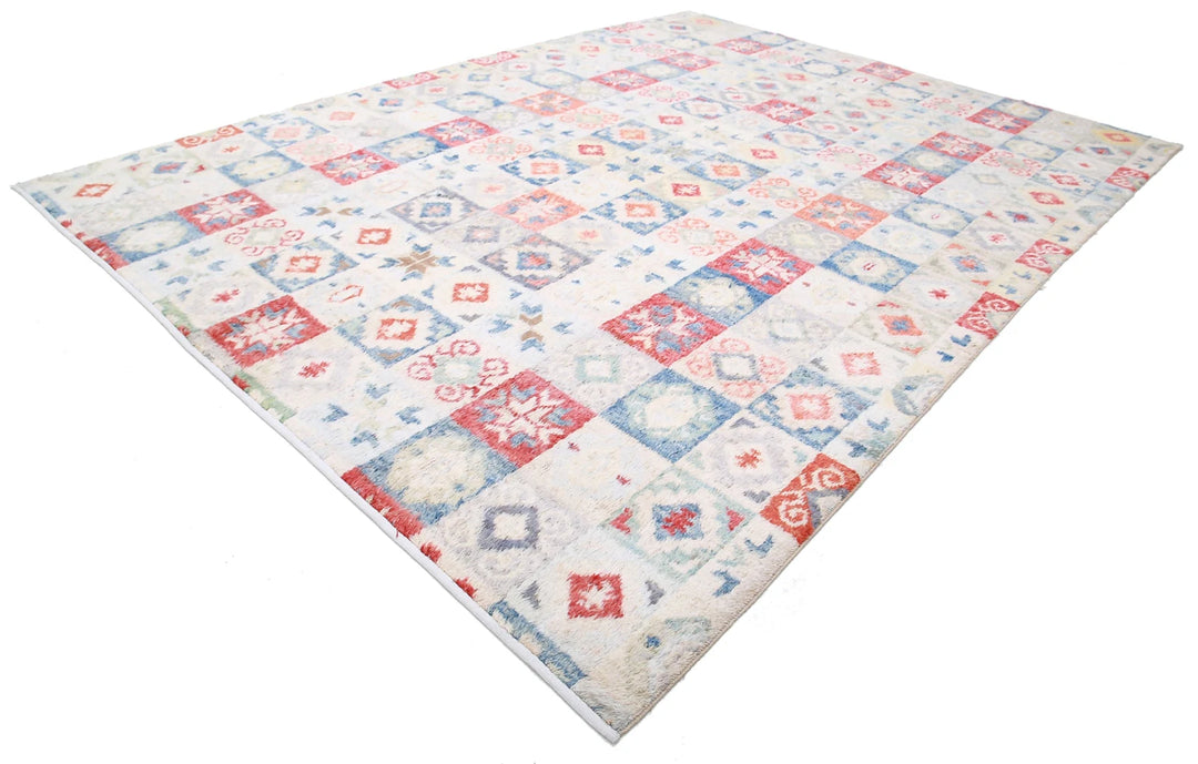 Afghan Tribal Rug 10' 7" x 13' 11" Hand-Knotted | No. AT51712