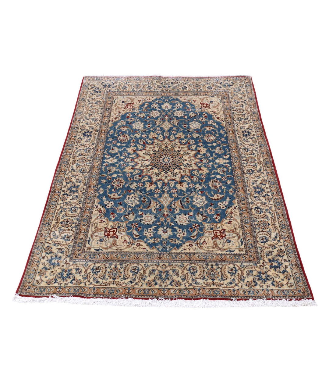 Persian Isfahan Rug 3' 5" x 5' 2" Hand-Knotted | No. AT51732