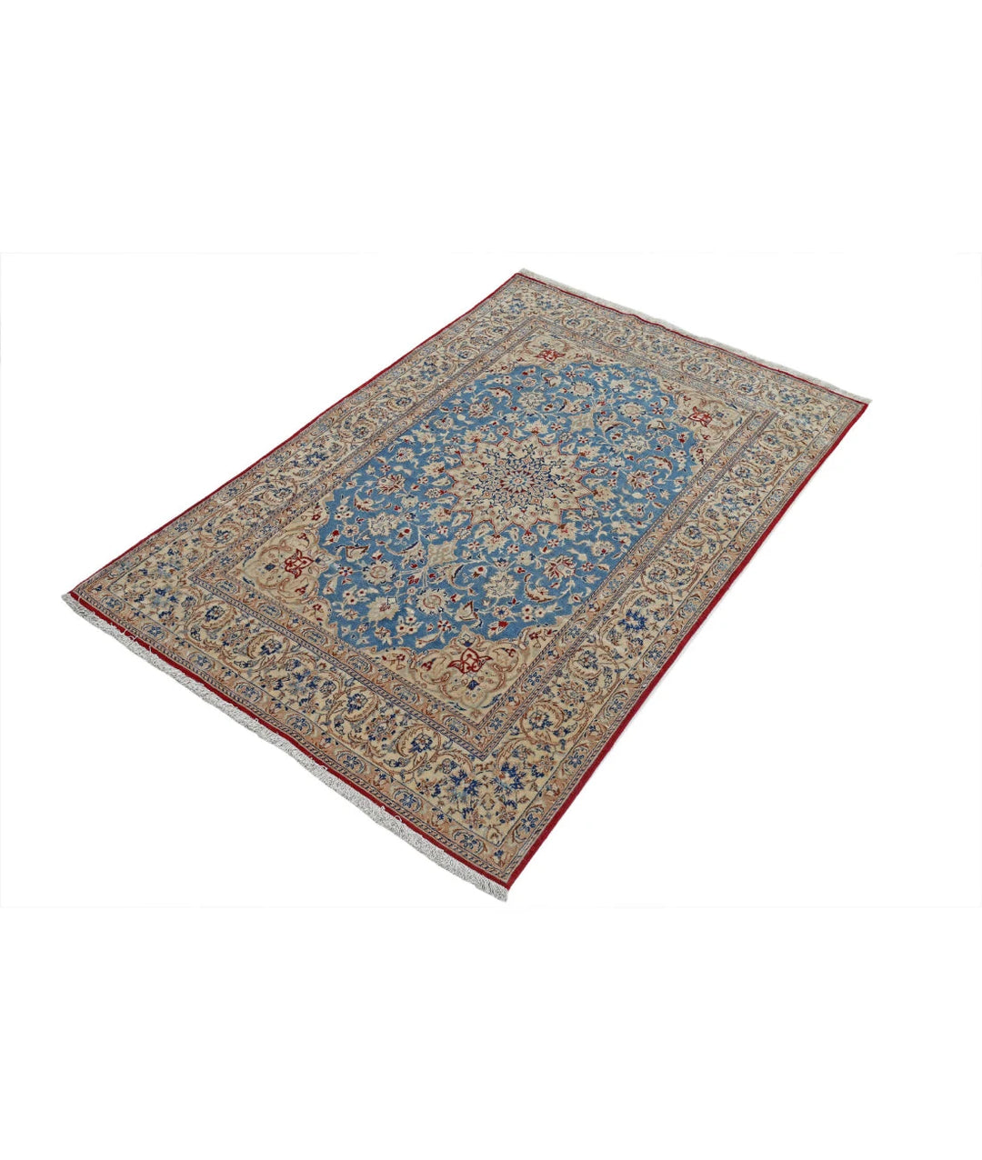 Persian Isfahan Rug 3' 5" x 5' 2" Hand-Knotted | No. AT51732