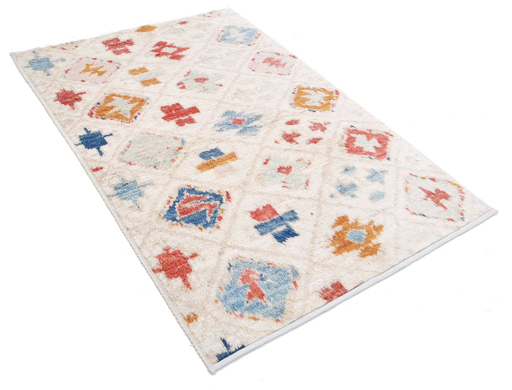 Afghan Tribal Rug 3' 11" x 6' 1" Hand-Knotted | No. AT51764