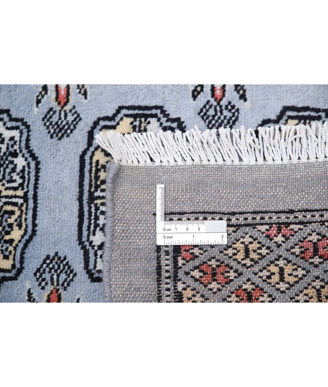 Grey Pakistani Bokhara Rug 9' 0" x 12' 2" Hand-Knotted | No. AT51916