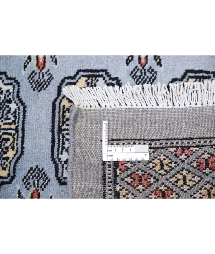 Grey Pakistani Bokhara Rug 9' 0" x 12' 2" Hand-Knotted | No. AT51916