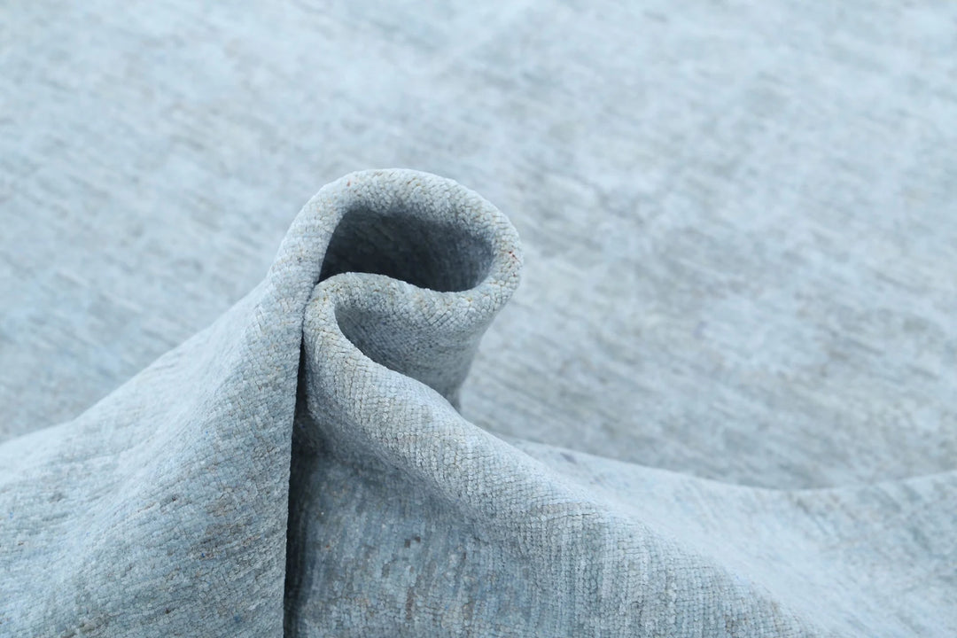 Grey Afghan Overdye Rug 6' 1" x 7' 11" Hand-Knotted | No. AT52126