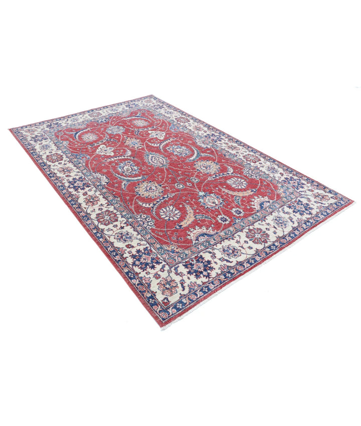 Afghan Ziegler Farhan Rug 5' 4" x 8' 0" Hand-Knotted | No. AT52127