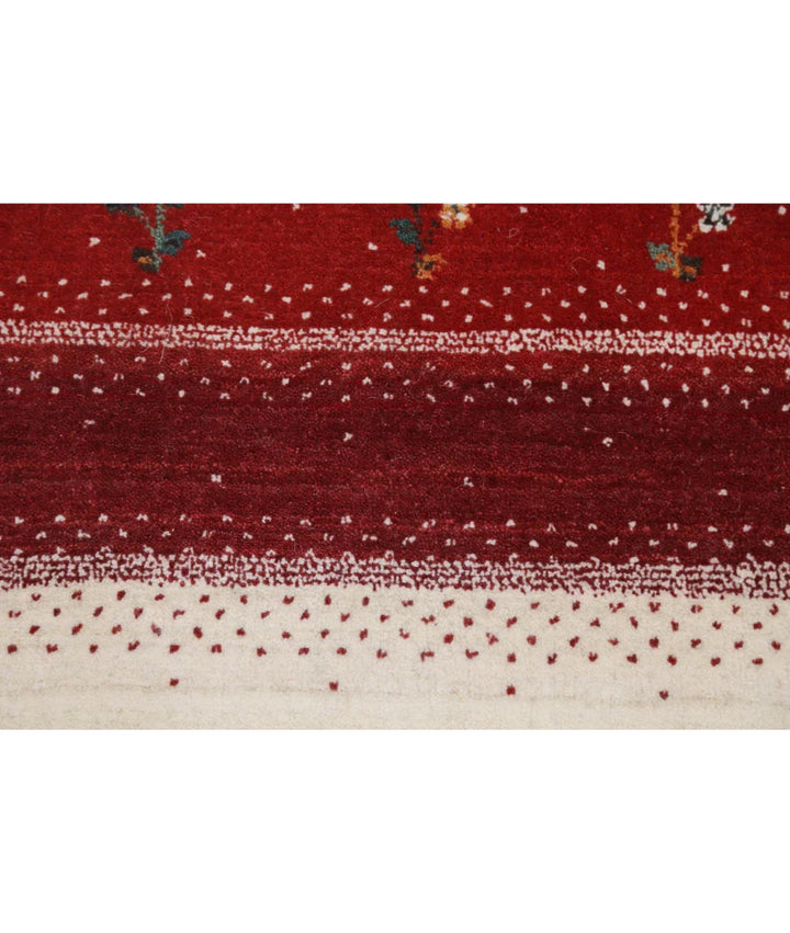Ivory Indian Oriental Rug 4' 9" x 6' 6" Hand-Knotted | No. AT52129