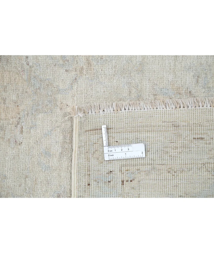 Ivory Afghan Serenity Rug 7' 9" x 9' 8" Hand-Knotted | No. AT52154
