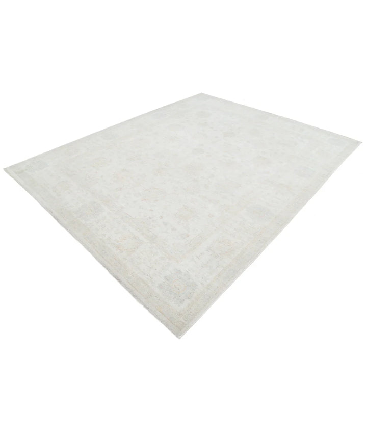 Ivory Afghan Serenity Rug 7' 9" x 9' 8" Hand-Knotted | No. AT52154