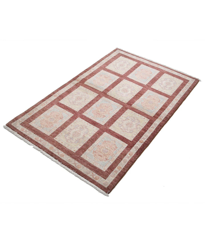 Brown Afghan Bakhtiari Rug 3' 0" x 4' 9" Hand-Knotted | No. AT52167