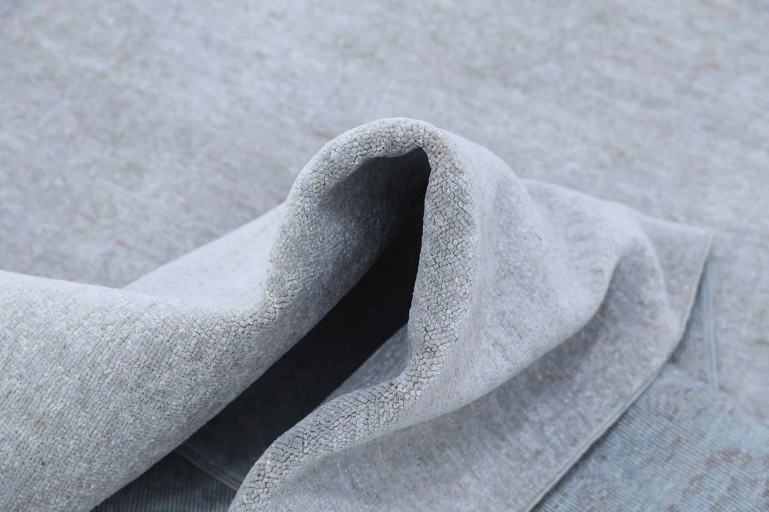 Grey Afghan Overdye Rug 2' 5" x 9' 0" Hand-Knotted | No. AT52238