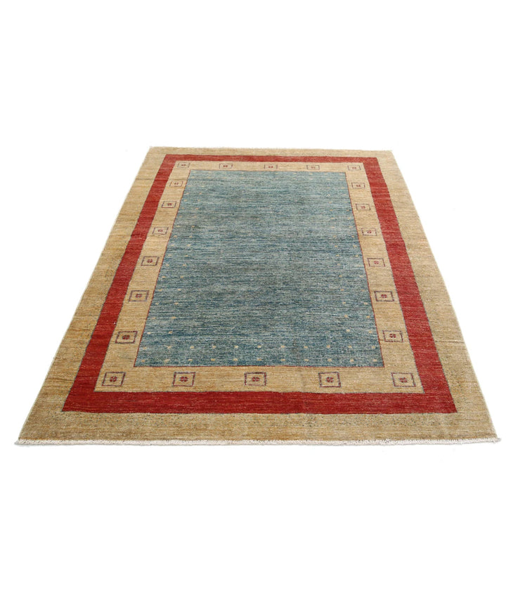 Afghan Modcar Rug 4' 10" x 6' 4" Hand-Knotted | No. AT52297