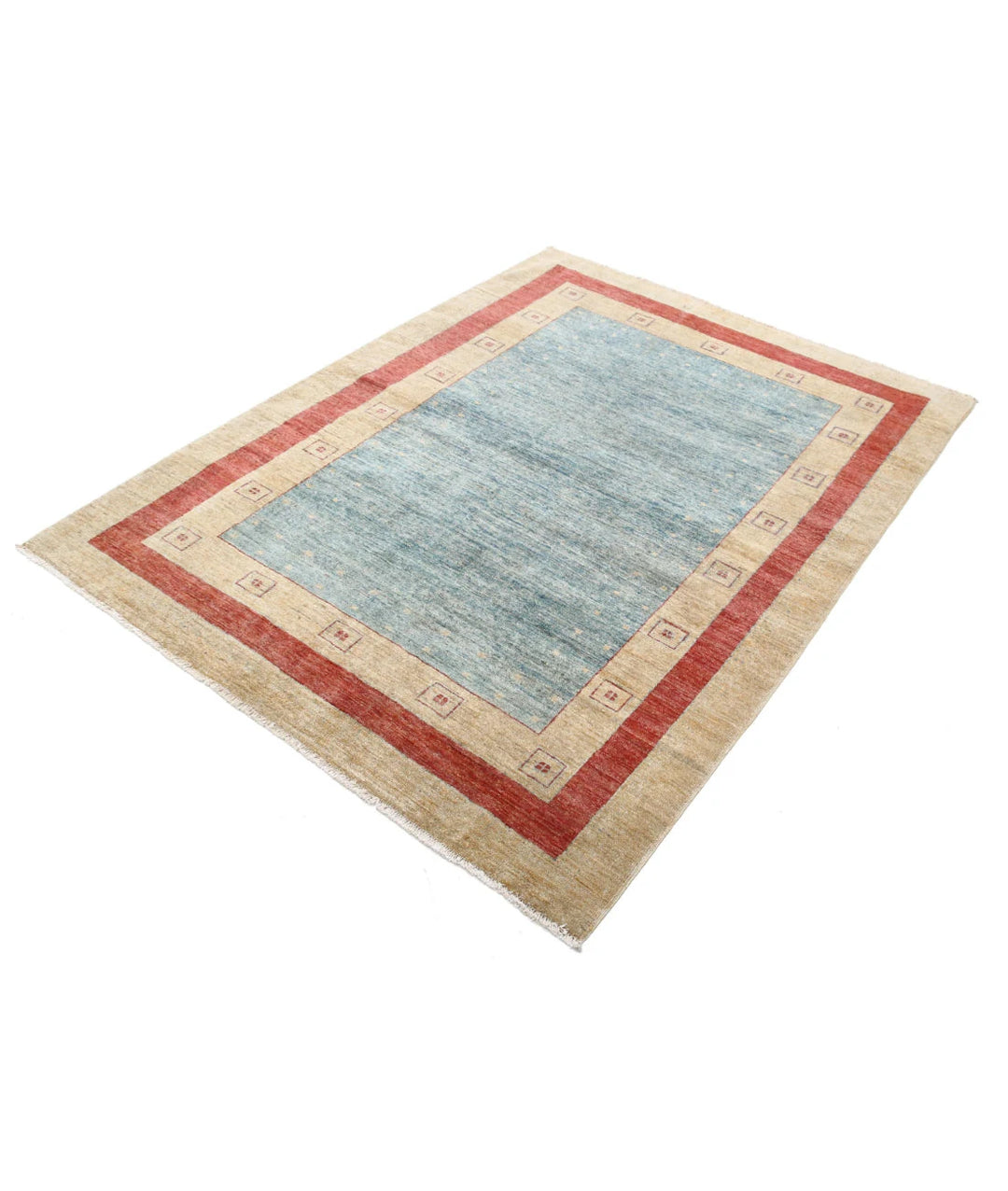 Afghan Modcar Rug 4' 10" x 6' 4" Hand-Knotted | No. AT52297