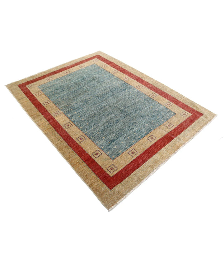 Afghan Modcar Rug 4' 10" x 6' 4" Hand-Knotted | No. AT52297