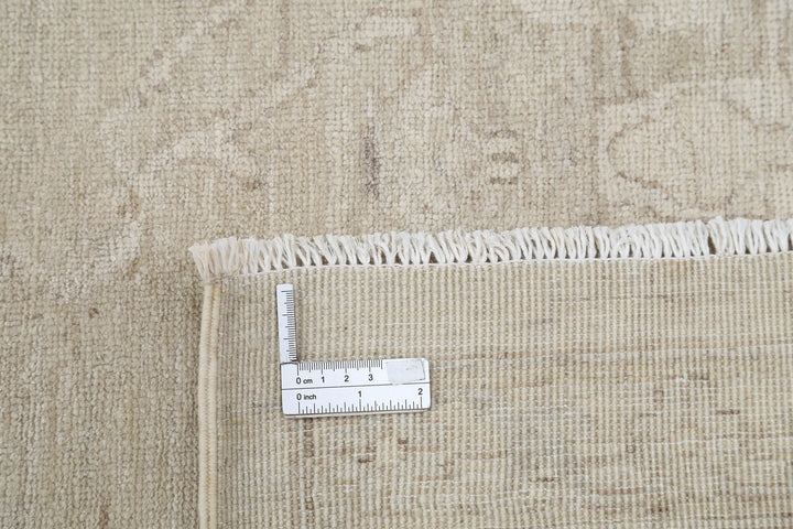 Ivory Afghan Serenity Rug 9' 0" x 12' 0" Hand-Knotted | No. AT52305