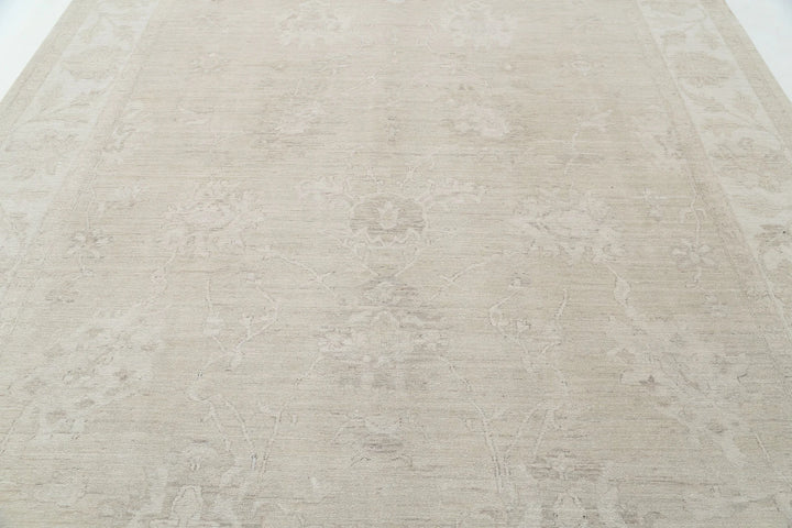 Ivory Afghan Serenity Rug 9' 0" x 12' 0" Hand-Knotted | No. AT52305