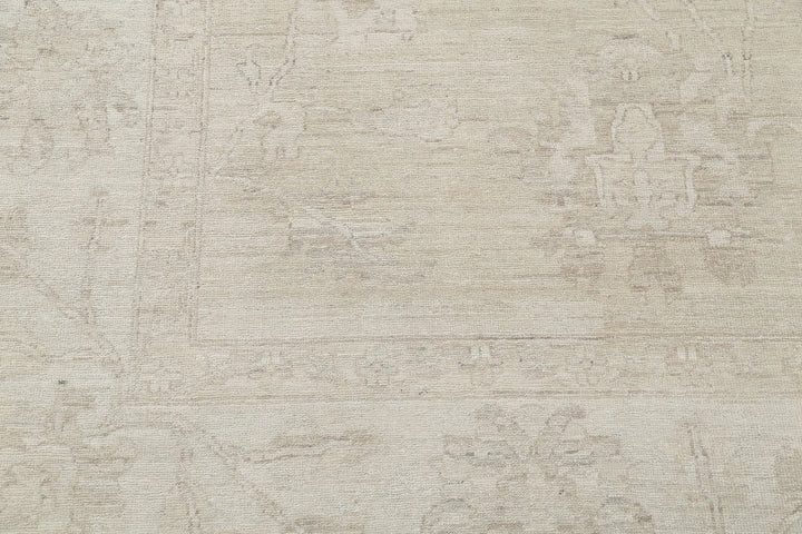 Ivory Afghan Serenity Rug 9' 0" x 12' 0" Hand-Knotted | No. AT52305