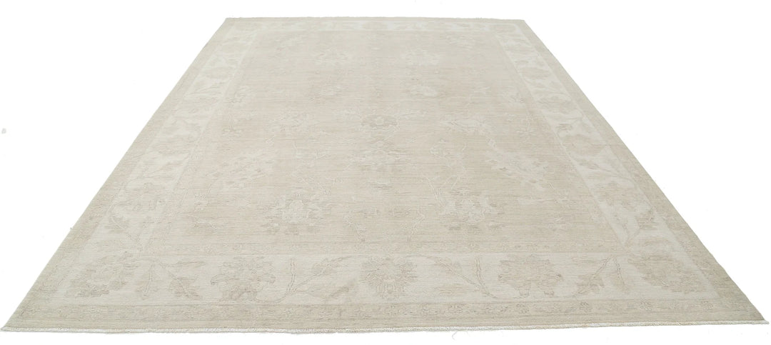 Ivory Afghan Serenity Rug 9' 0" x 12' 0" Hand-Knotted | No. AT52305